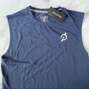Peloton blue sleeveless shirt NWT